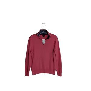 J. Crew Women's S Pink Blue Pullover Long Sleeve Quarter Zip